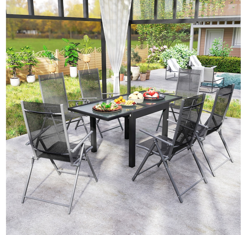 Image 969449_ALTMORE22.jpg, Product 969-449 / Price $227.99 - $239.99, Outsunny Extendable Outdoor Dining Table Patio Table with Aluminium Frame from Outsunny on TSC.ca's Home & Garden department