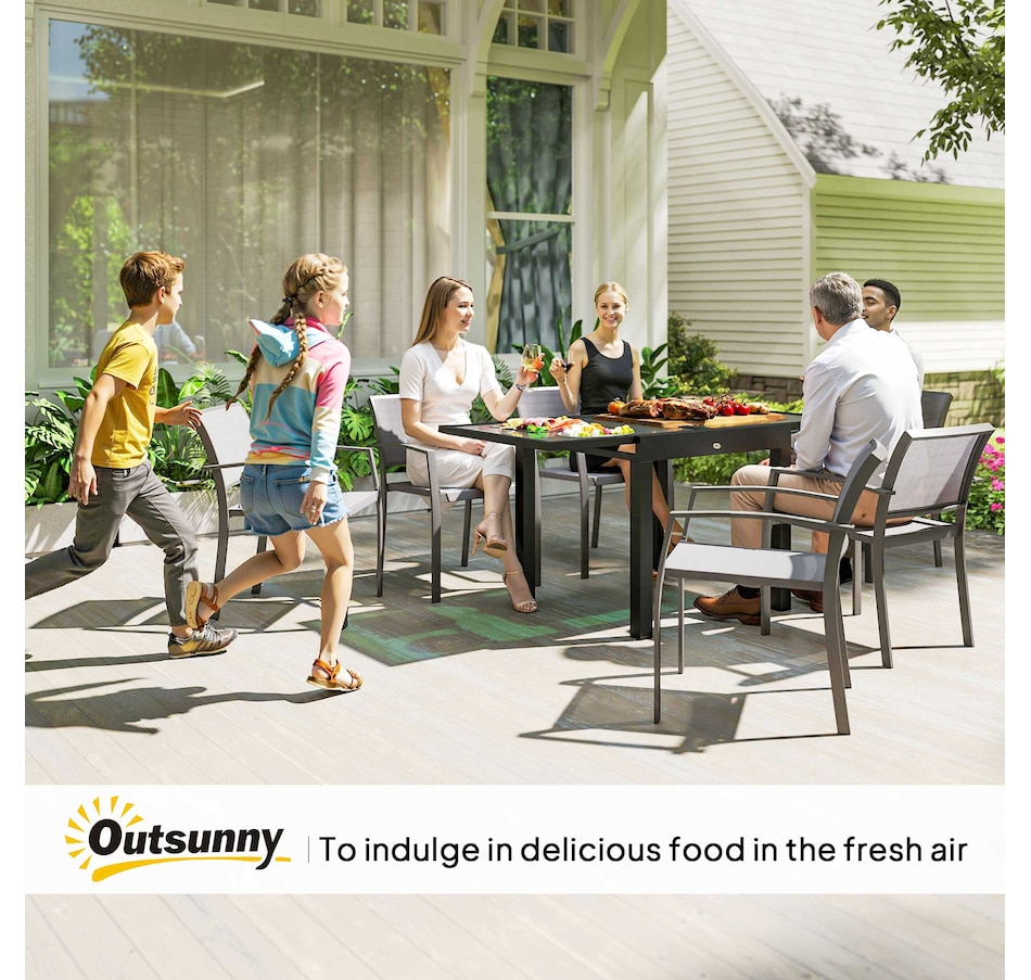 Image 969449_ALTMORE24.jpg, Product 969-449 / Price $227.99 - $239.99, Outsunny Extendable Outdoor Dining Table Patio Table with Aluminium Frame from Outsunny on TSC.ca's Home & Garden department