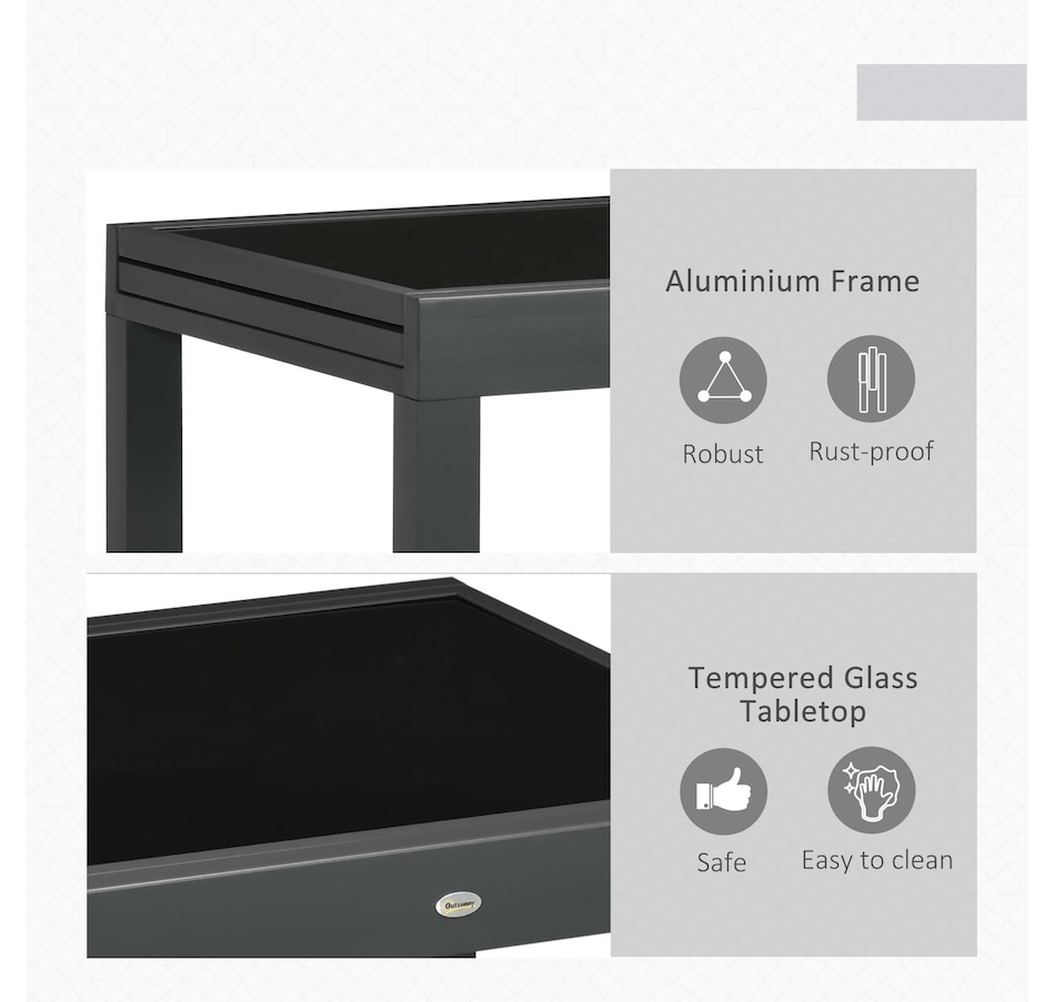 Image 969449_ALTMORE5.jpg, Product 969-449 / Price $227.99 - $239.99, Outsunny Extendable Outdoor Dining Table Patio Table with Aluminium Frame from Outsunny on TSC.ca's Home & Garden department