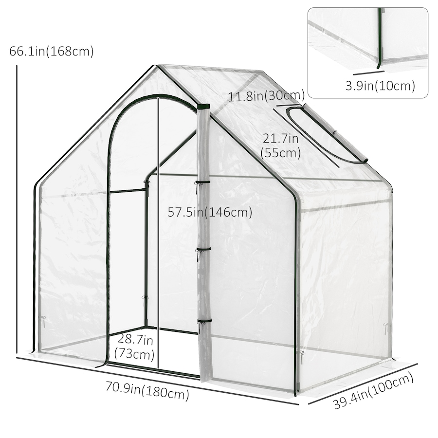 Image 976215_ALTMORE2.jpg, Product 976-215 / Price $49.99, Outsunny 6 x 3.3 x 5.5ft Garden Greenhouse Mini Flower Plant Growing Tent from Outsunny on TSC.ca's Home & Garden department