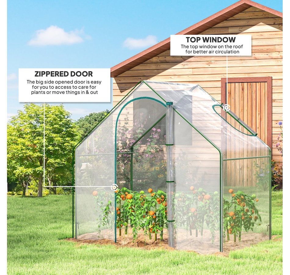 Image 976215_ALTMORE3.jpg, Product 976-215 / Price $57.99, Outsunny 6 x 3.3 x 5.5ft Garden Greenhouse Mini Flower Plant Growing Tent from Outsunny on TSC.ca's Home & Garden department