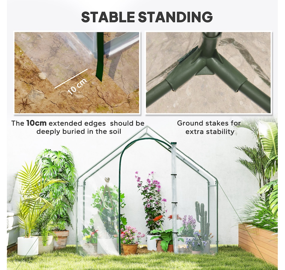Image 976215_ALTMORE5.jpg, Product 976-215 / Price $57.99, Outsunny 6 x 3.3 x 5.5ft Garden Greenhouse Mini Flower Plant Growing Tent from Outsunny on TSC.ca's Home & Garden department