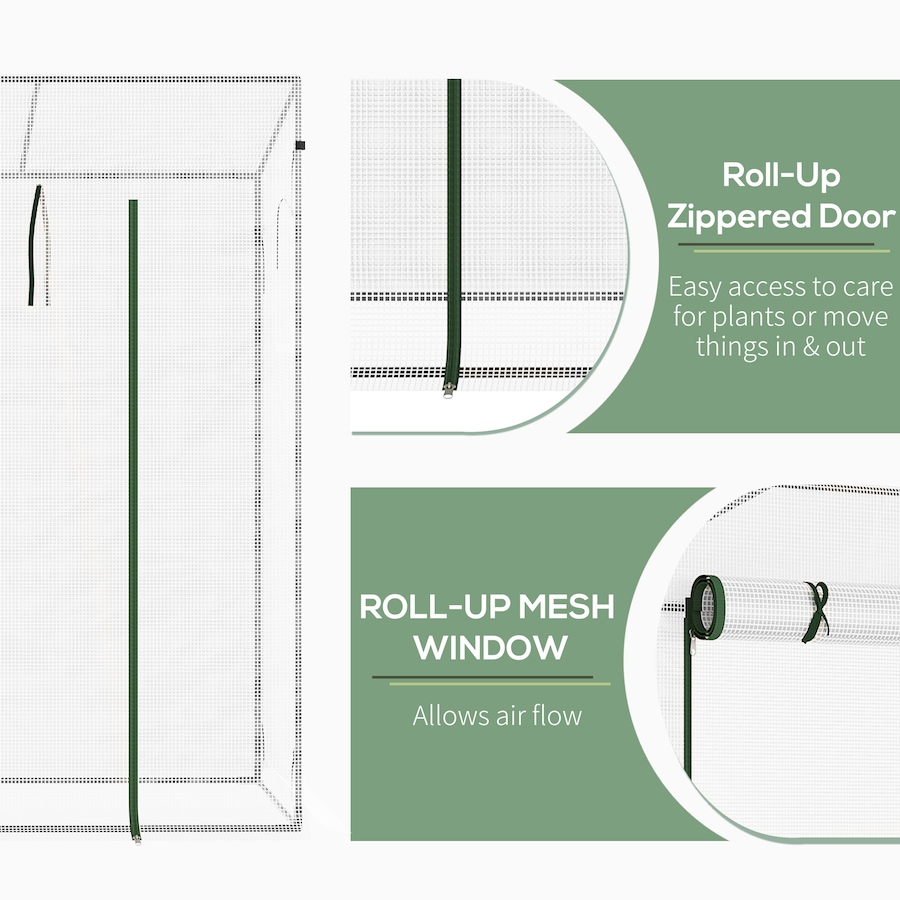 Image 976219_ALTMORE4.jpg, Product 976-219 / Price $52.99, Outsunny Walk-in Garden Greenhouse Patio Hot House w/ Steel Frame Door from Outsunny on TSC.ca's Home & Garden department