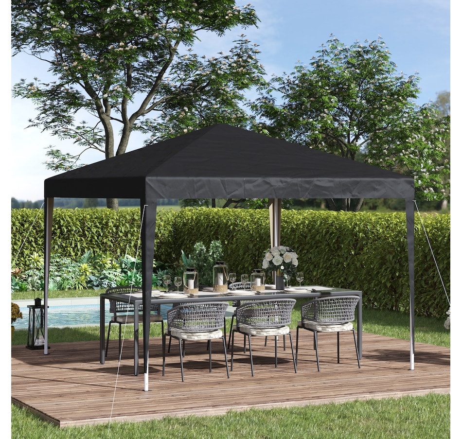Image 976221_ALTMORE1.jpg, Product 976-221 / Price $114.99, Outsunny 10 x 10ft Folding Pop Up Tent Canopy Outdoor Gazebo, Black from Outsunny on TSC.ca's Home & Garden department
