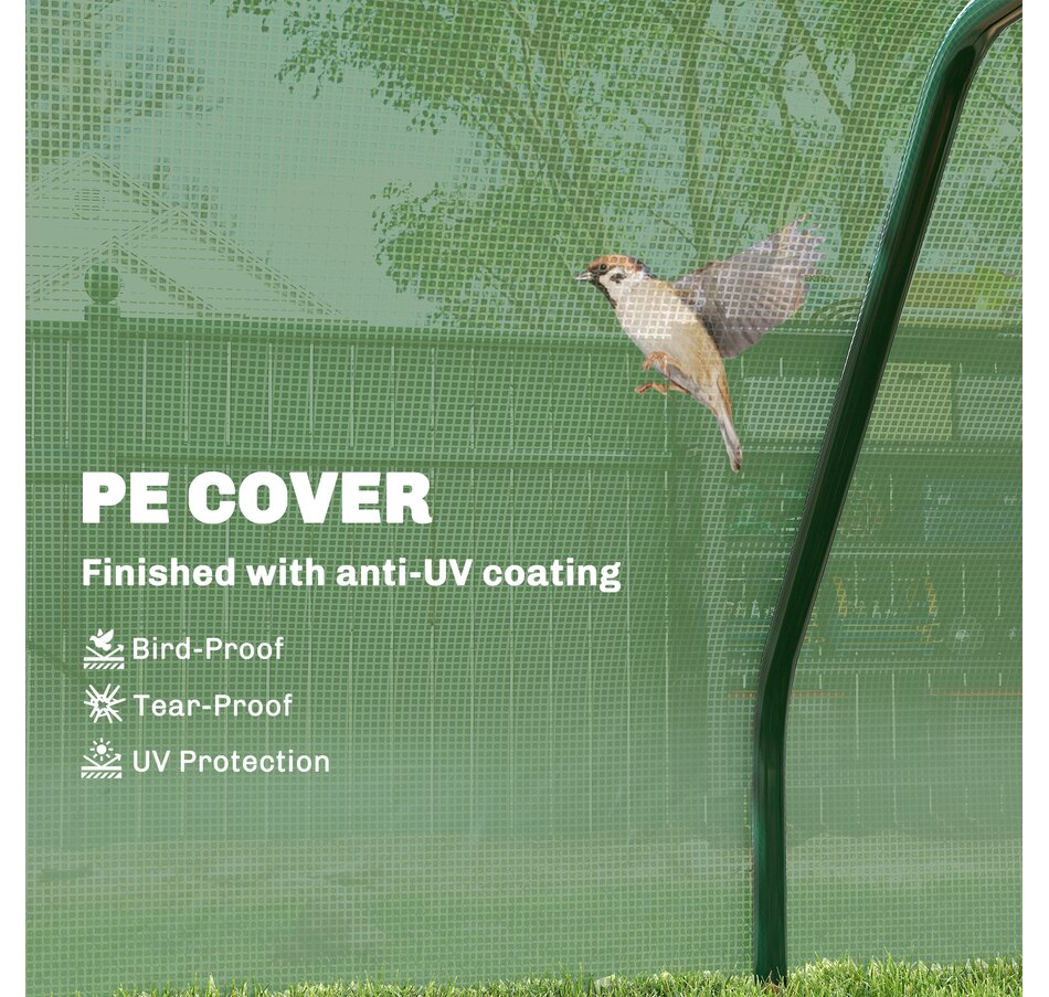 Image 976223_ALTMORE3.jpg, Product 976-223 / Price $47.99, Outsunny 79" x 39" x 32" Mini Greenhouse with Zipper Doors Green from Outsunny on TSC.ca's Home & Garden department