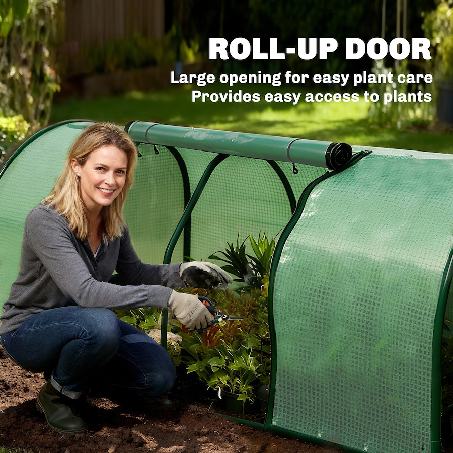 Image 976223_ALTMORE5.jpg, Product 976-223 / Price $49.99, Outsunny 79" x 39" x 32" Mini Greenhouse with Zipper Doors Green from Outsunny on TSC.ca's Home & Garden department