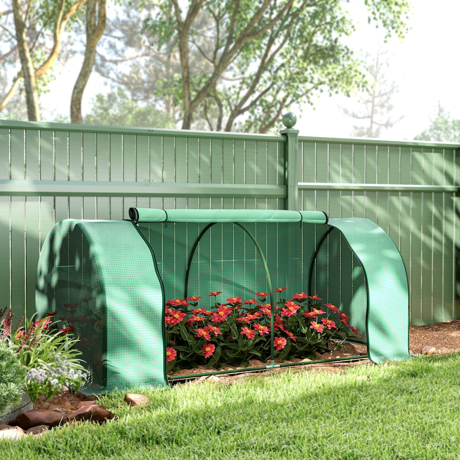 Image 976223_ALTMORE8.jpg, Product 976-223 / Price $49.99, Outsunny 79" x 39" x 32" Mini Greenhouse with Zipper Doors Green from Outsunny on TSC.ca's Home & Garden department