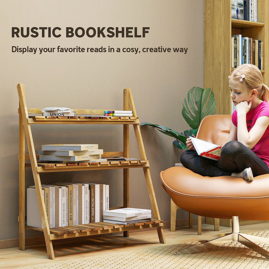 Image 976230_ALTMORE7.jpg, Product 976-230 / Price $81.99, Outsunny Outdoor Plant Stand, Foldable 3-Tier Wooden Plant Shelf from Outsunny on TSC.ca's Home & Garden department