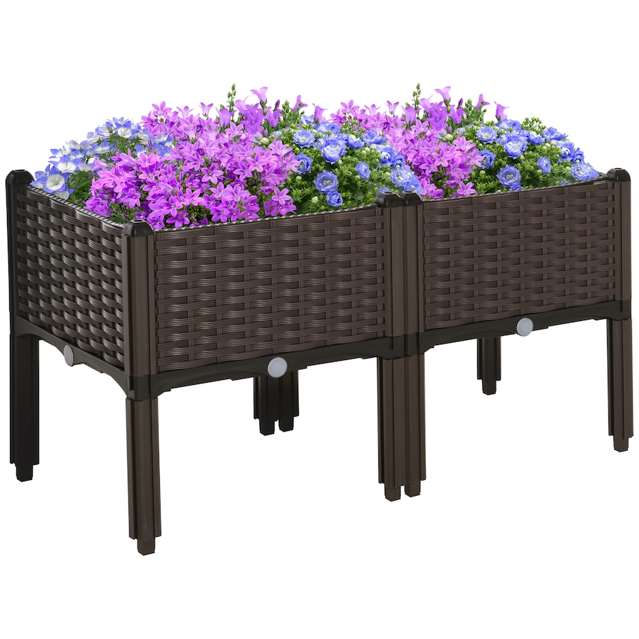 Image 976232.jpg, Product 976-232 / Price $65.99, Outsunny 2-piece Raised Garden Bed PP Raised Flower Bed from Outsunny on TSC.ca's Home & Garden department