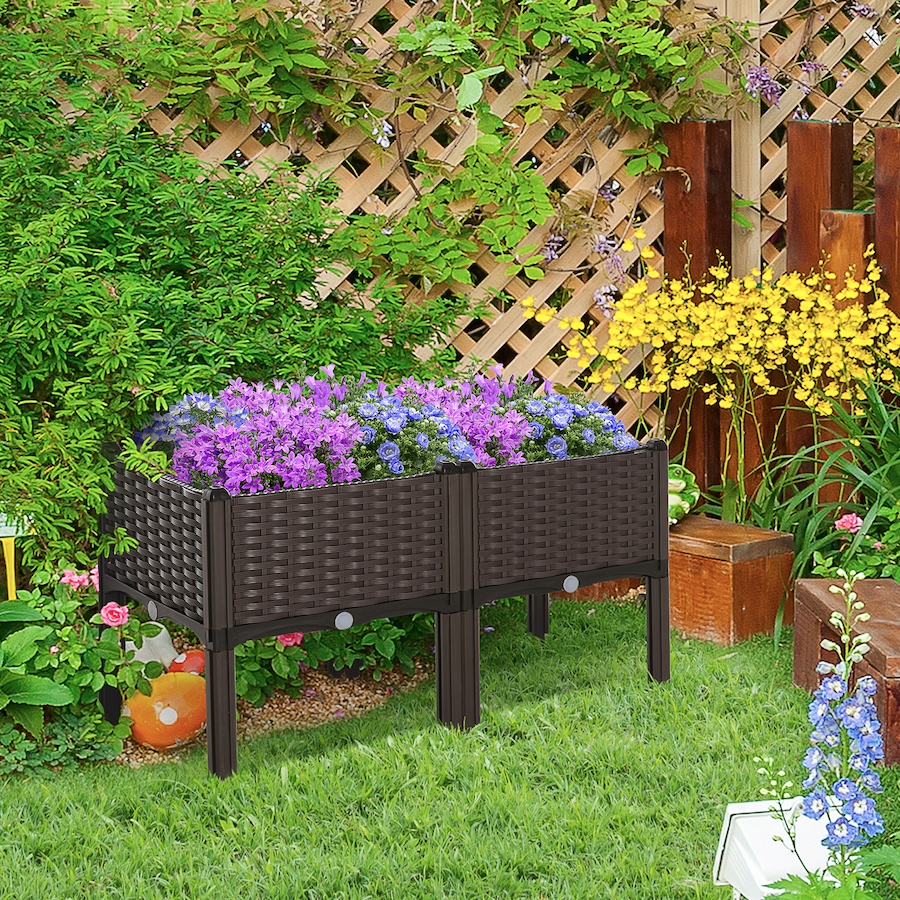 Image 976232_ALTMORE1.jpg, Product 976-232 / Price $65.99, Outsunny 2-piece Raised Garden Bed PP Raised Flower Bed from Outsunny on TSC.ca's Home & Garden department