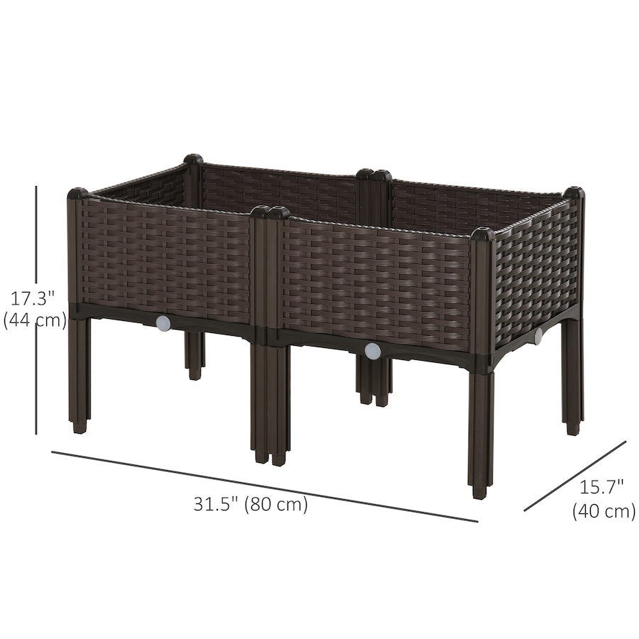 Image 976232_ALTMORE2.jpg, Product 976-232 / Price $65.99, Outsunny 2-piece Raised Garden Bed PP Raised Flower Bed from Outsunny on TSC.ca's Home & Garden department