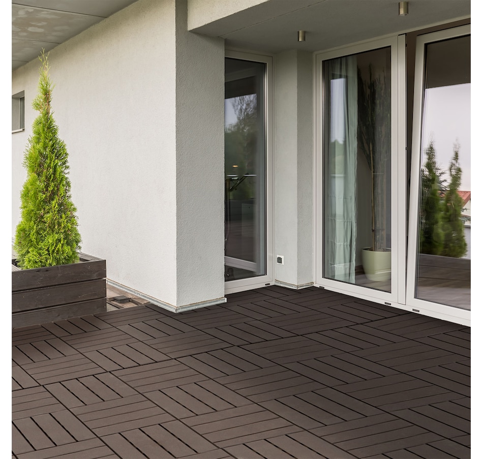 Image 976238_ALTMORE1.jpg, Product 976-238 / Price $44.99, Outsunny Interlocking Deck Tiles PP Outdoor Flooring Set of 9, Brown from Outsunny on TSC.ca's department