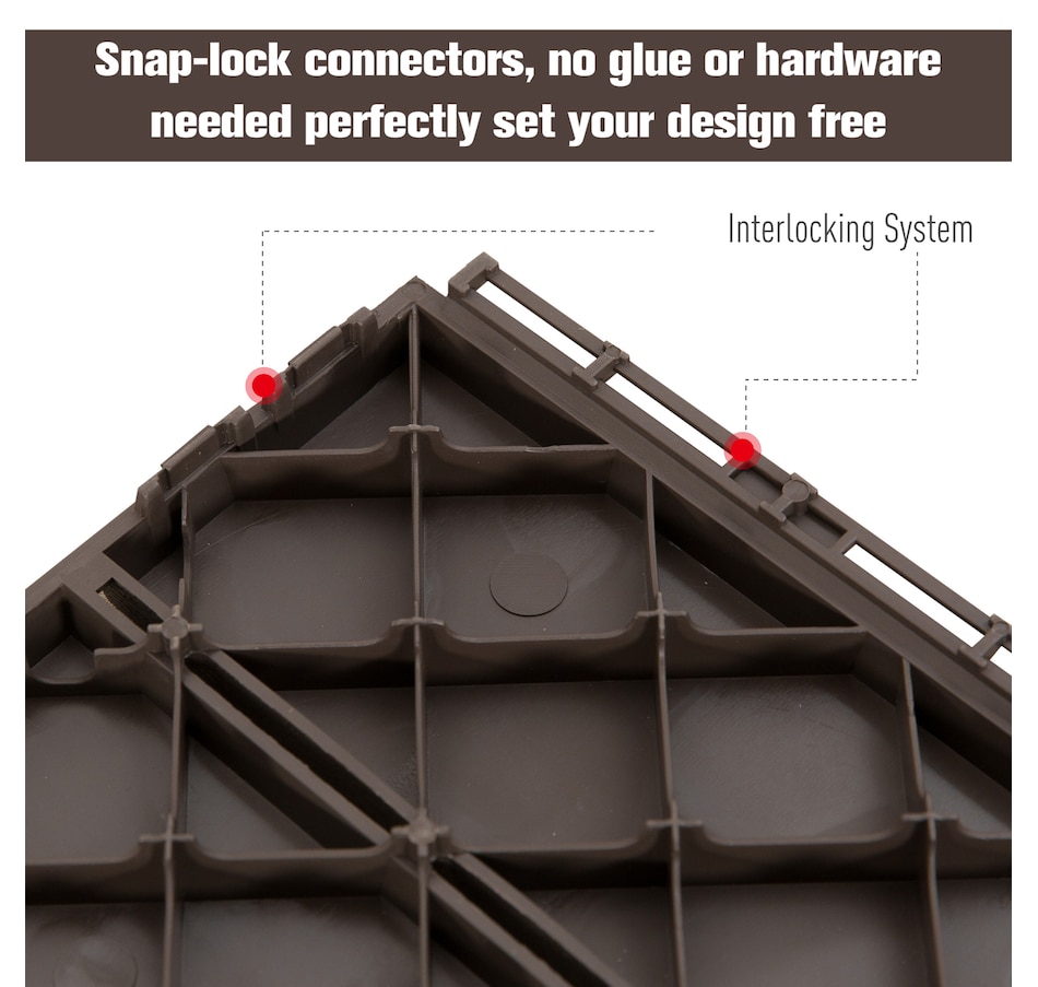 Image 976238_ALTMORE4.jpg, Product 976-238 / Price $44.99, Outsunny Interlocking Deck Tiles PP Outdoor Flooring Set of 9, Brown from Outsunny on TSC.ca's department