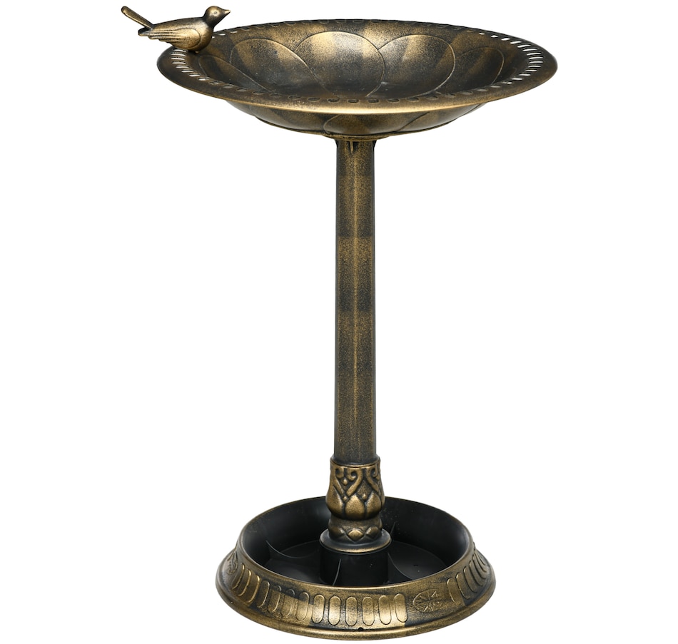 Image 976254.jpg, Product 976-254 / Price $49.99, Outsunny Bird Bath for Outdoors, Birdbath with Bird Decoration, Bronze from Outsunny on TSC.ca's Home & Garden department
