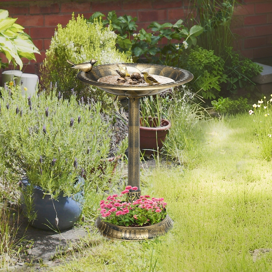 Image 976254_ALTMORE1.jpg, Product 976-254 / Price $56.99, Outsunny Bird Bath for Outdoors, Birdbath with Bird Decoration, Bronze from Outsunny on TSC.ca's Home & Garden department