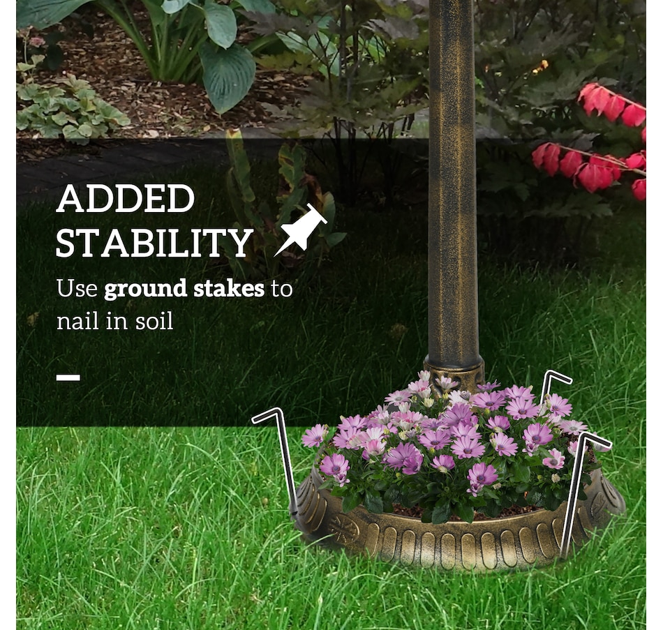 Image 976254_ALTMORE6.jpg, Product 976-254 / Price $49.99, Outsunny Bird Bath for Outdoors, Birdbath with Bird Decoration, Bronze from Outsunny on TSC.ca's Home & Garden department