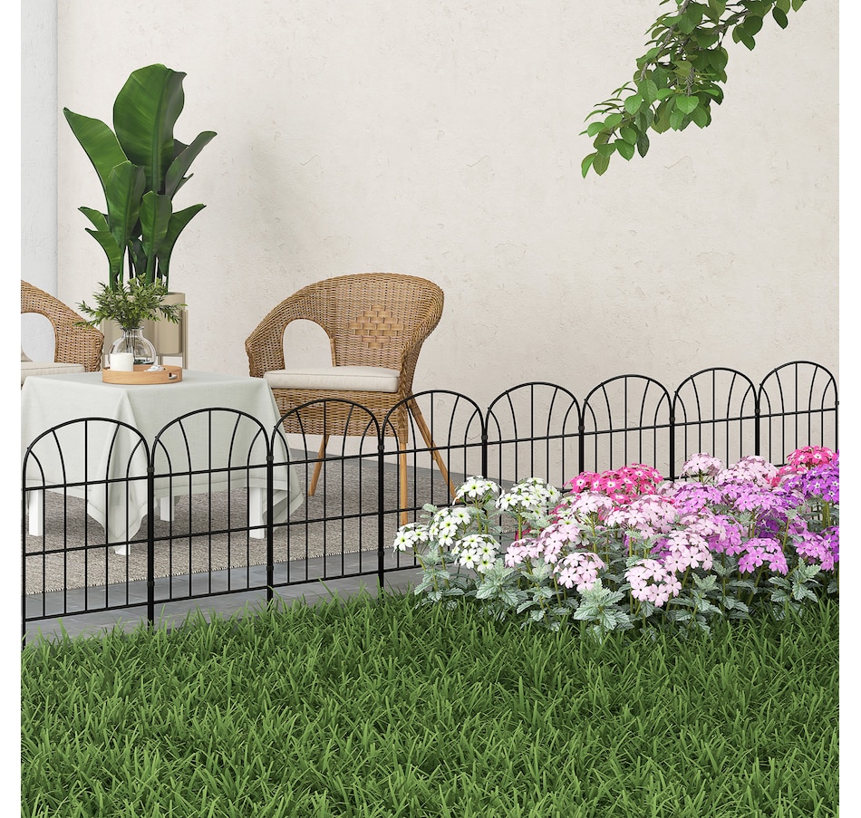 Image 976258_ALTMORE1.jpg, Product 976-258 / Price $66.99, Outsunny 8.7' Garden Fence Metal Border Flower Edging Fencing, Pack of 8 from Outsunny on TSC.ca's department