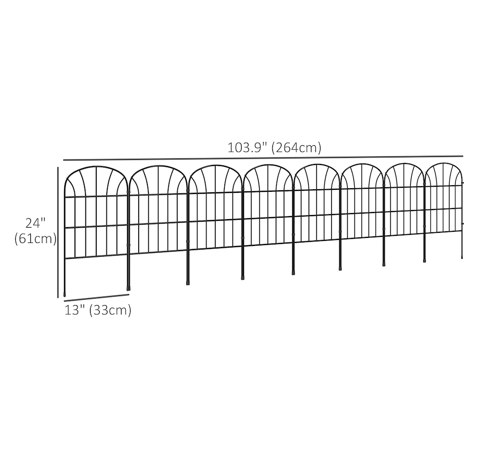 Image 976258_ALTMORE2.jpg, Product 976-258 / Price $66.99, Outsunny 8.7' Garden Fence Metal Border Flower Edging Fencing, Pack of 8 from Outsunny on TSC.ca's department
