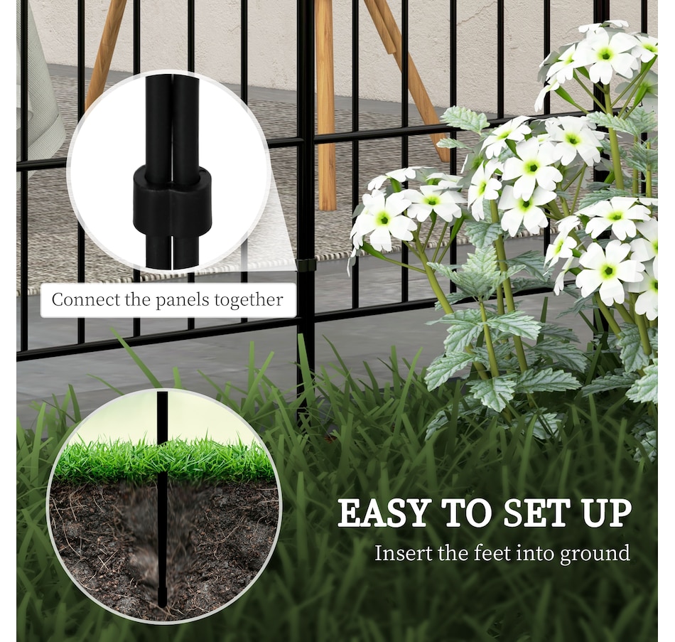 Image 976258_ALTMORE3.jpg, Product 976-258 / Price $66.99, Outsunny 8.7' Garden Fence Metal Border Flower Edging Fencing, Pack of 8 from Outsunny on TSC.ca's department