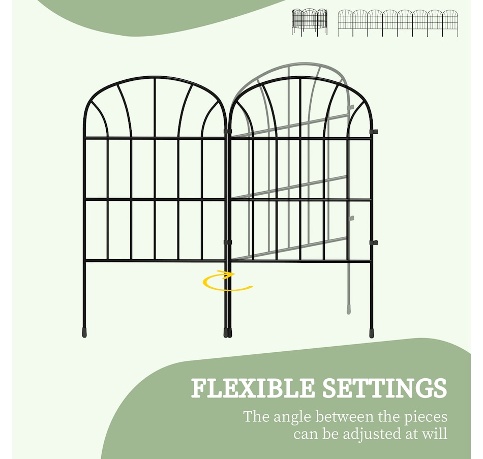 Image 976258_ALTMORE4.jpg, Product 976-258 / Price $66.99, Outsunny 8.7' Garden Fence Metal Border Flower Edging Fencing, Pack of 8 from Outsunny on TSC.ca's department