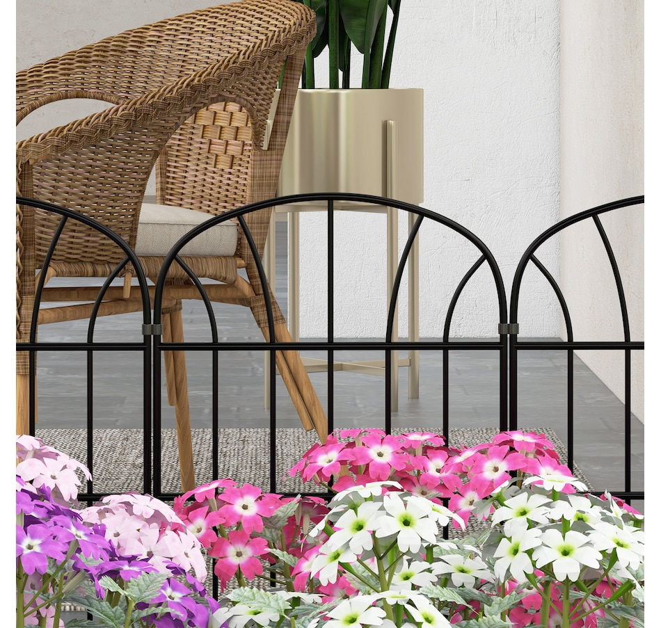 Image 976258_ALTMORE7.jpg, Product 976-258 / Price $66.99, Outsunny 8.7' Garden Fence Metal Border Flower Edging Fencing, Pack of 8 from Outsunny on TSC.ca's department