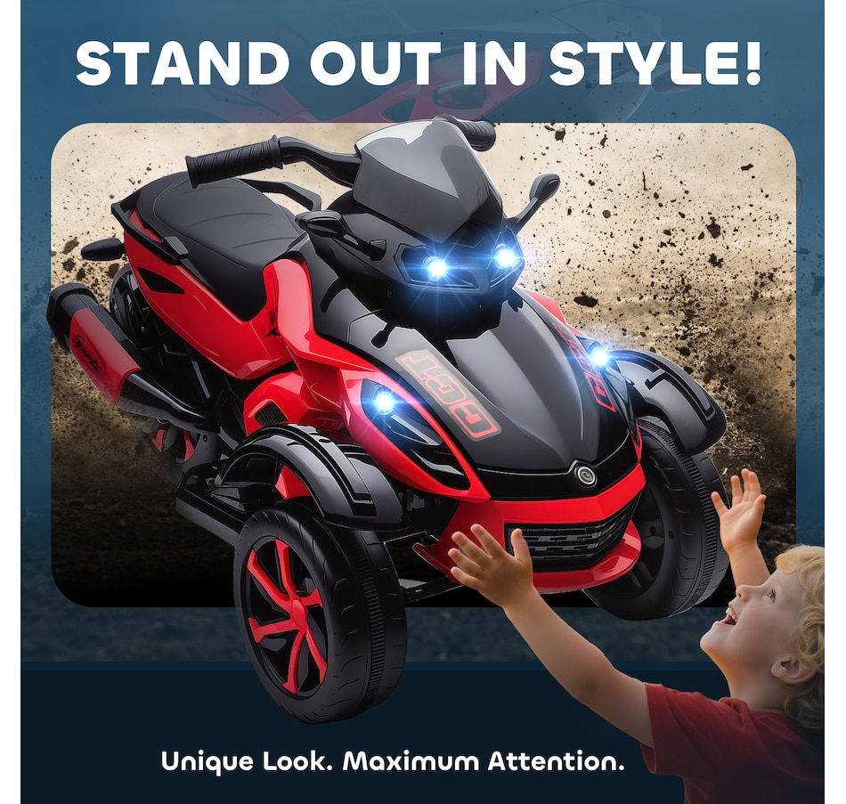 Image 976276_ALTMORE7.jpg, Product 976-276 / Price $139.99, Qaba Kids ATV, 12V 3 Wheeler, Quad for Children 3-8 Years with Soft Start from Qaba on TSC.ca's Toys & Hobbies department