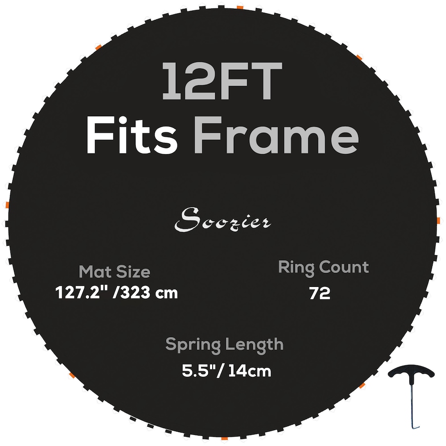 Image 976434.jpg, Product 976-434 / Price $54.99, Soozier Replacement Trampoline Mat with 72 V-Hooks, Fits 12ft Trampoline from Soozier on TSC.ca's Health & Fitness department