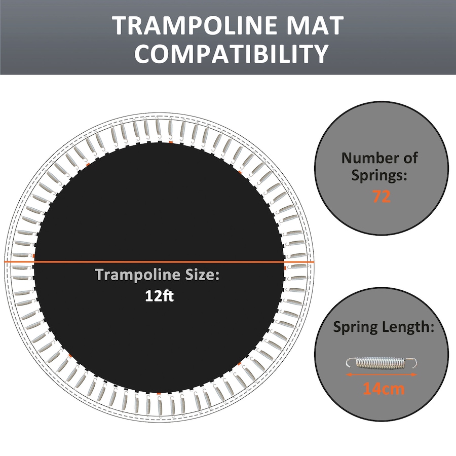 Image 976434_ALTMORE3.jpg, Product 976-434 / Price $54.99, Soozier Replacement Trampoline Mat with 72 V-Hooks, Fits 12ft Trampoline from Soozier on TSC.ca's Health & Fitness department