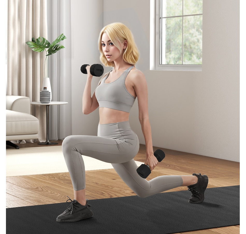 Image 976435_ALTMORE1.jpg, Product 976-435 / Price $32.99, Soozier Weights Dumbbells Set with Non-Slip Grip for Home Gym, 2 x 10lbs from Soozier on TSC.ca's Health & Fitness department