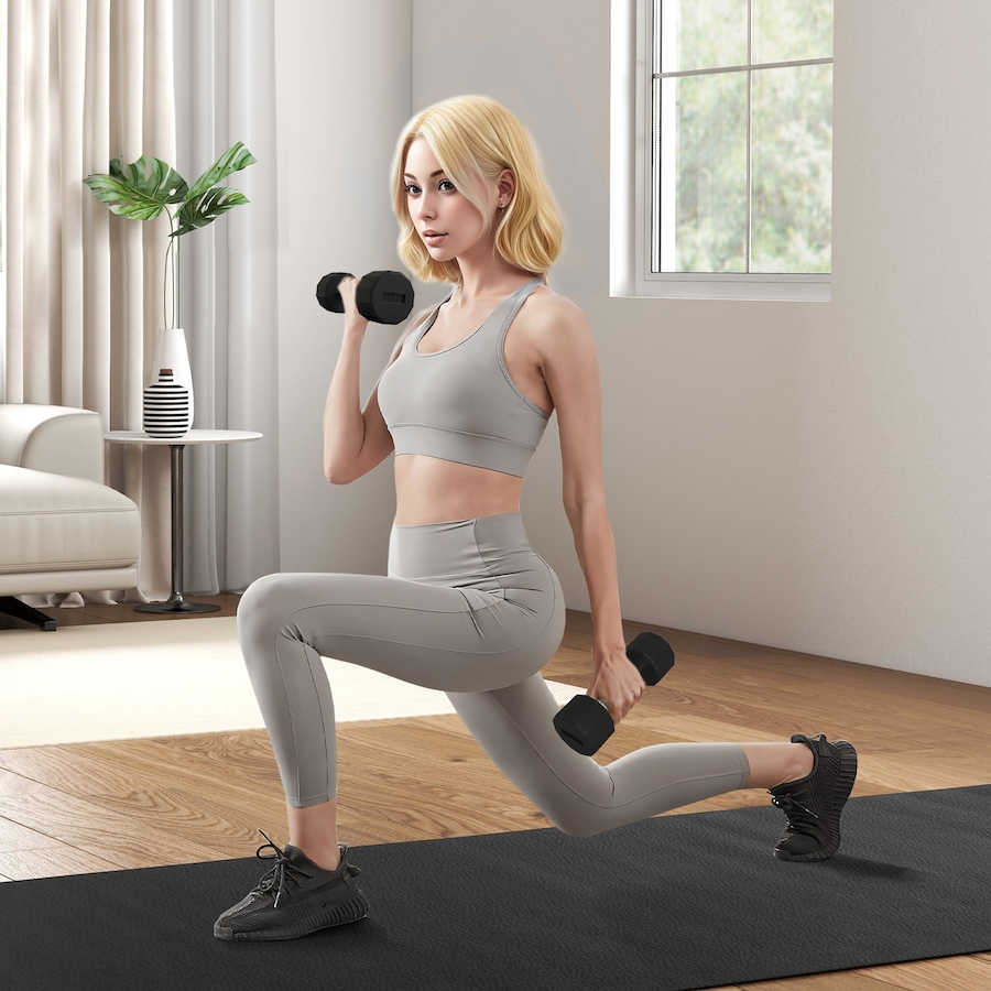 Image 976435_ALTMORE1.jpg, Product 976-435 / Price $34.99, Soozier Weights Dumbbells Set with Non-Slip Grip for Home Gym, 2 x 10lbs from Soozier on TSC.ca's Health & Fitness department