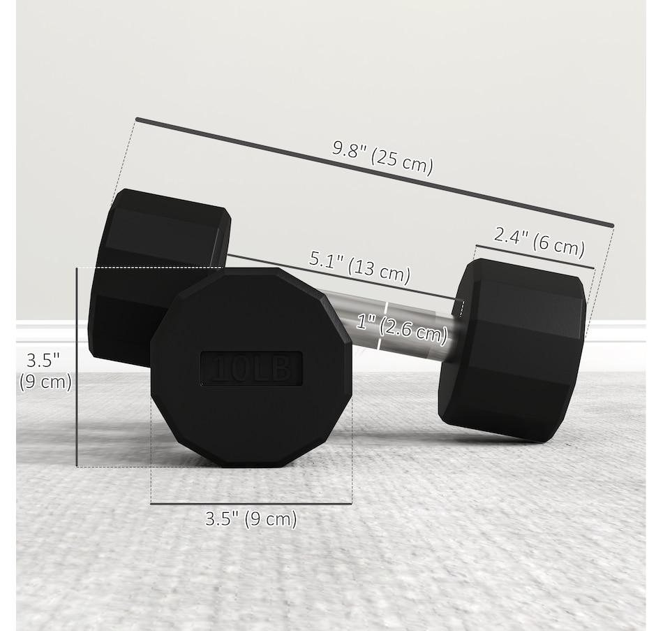 Image 976435_ALTMORE2.jpg, Product 976-435 / Price $32.99, Soozier Weights Dumbbells Set with Non-Slip Grip for Home Gym, 2 x 10lbs from Soozier on TSC.ca's Health & Fitness department