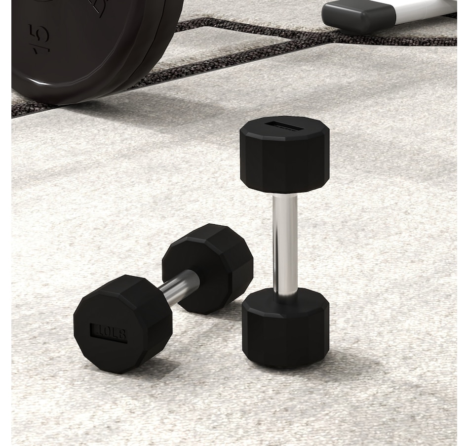 Image 976435_ALTMORE6.jpg, Product 976-435 / Price $32.99, Soozier Weights Dumbbells Set with Non-Slip Grip for Home Gym, 2 x 10lbs from Soozier on TSC.ca's Health & Fitness department