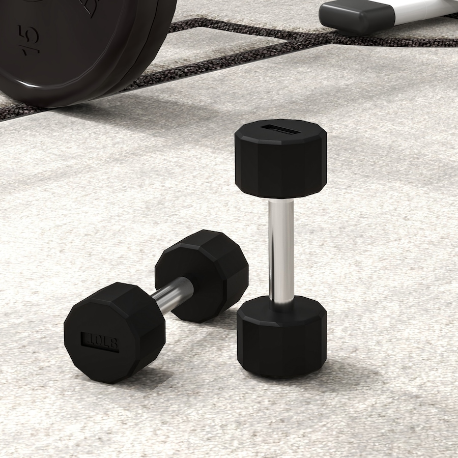 Image 976435_ALTMORE6.jpg, Product 976-435 / Price $34.99, Soozier Weights Dumbbells Set with Non-Slip Grip for Home Gym, 2 x 10lbs from Soozier on TSC.ca's Health & Fitness department