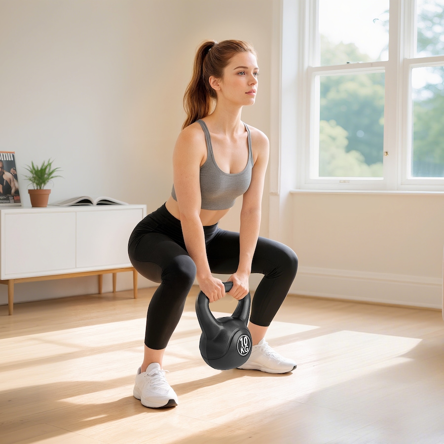 Image 976436_ALTMORE1.jpg, Product 976-436 / Price $38.99, Soozier 22lb Fitness Kettlebell, Plastic Exercise Weight with Sand from Soozier on TSC.ca's Health & Fitness department