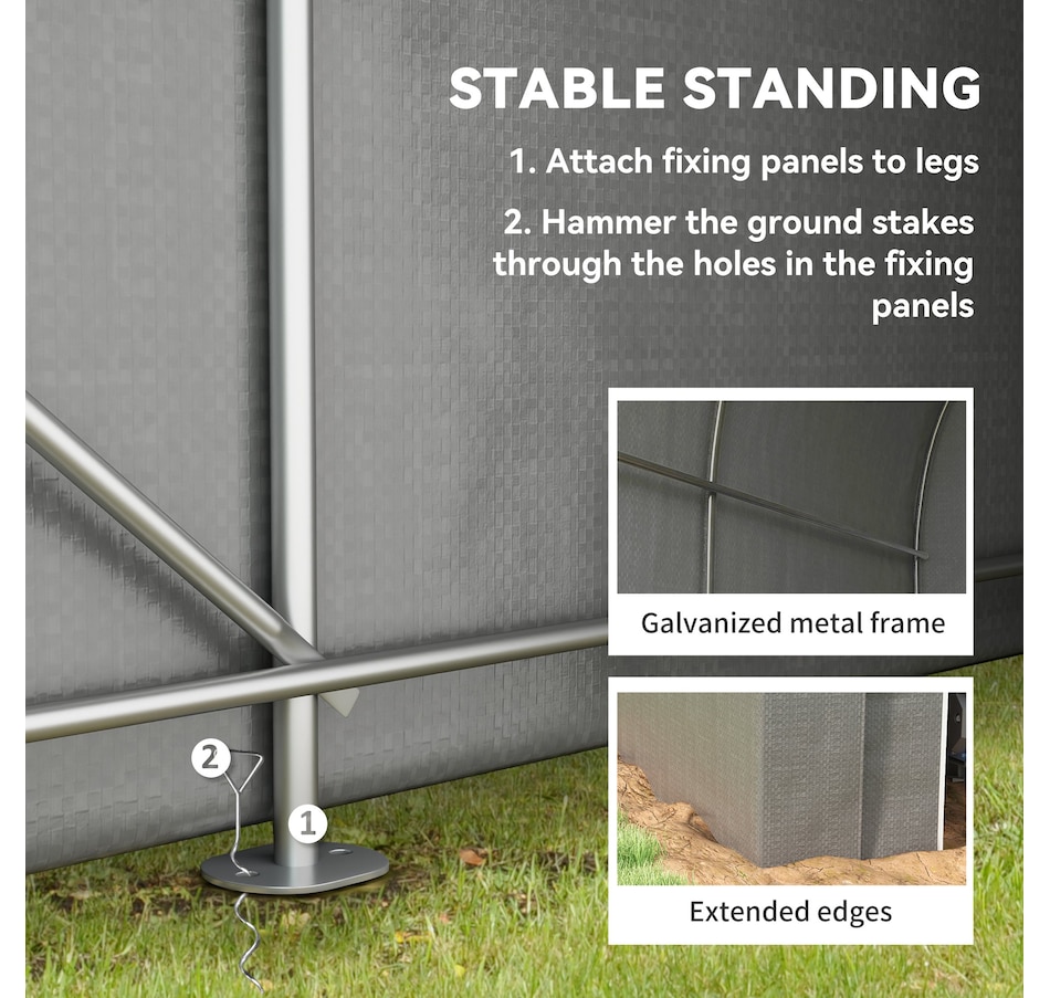 Image 976441_ALTMORE4.jpg, Product 976-441 / Price $160.99, Outsunny 5' x 8' Outdoor Storage Shed, Galvanised Steel Portable Bike Shed from Outsunny on TSC.ca's Home & Garden department