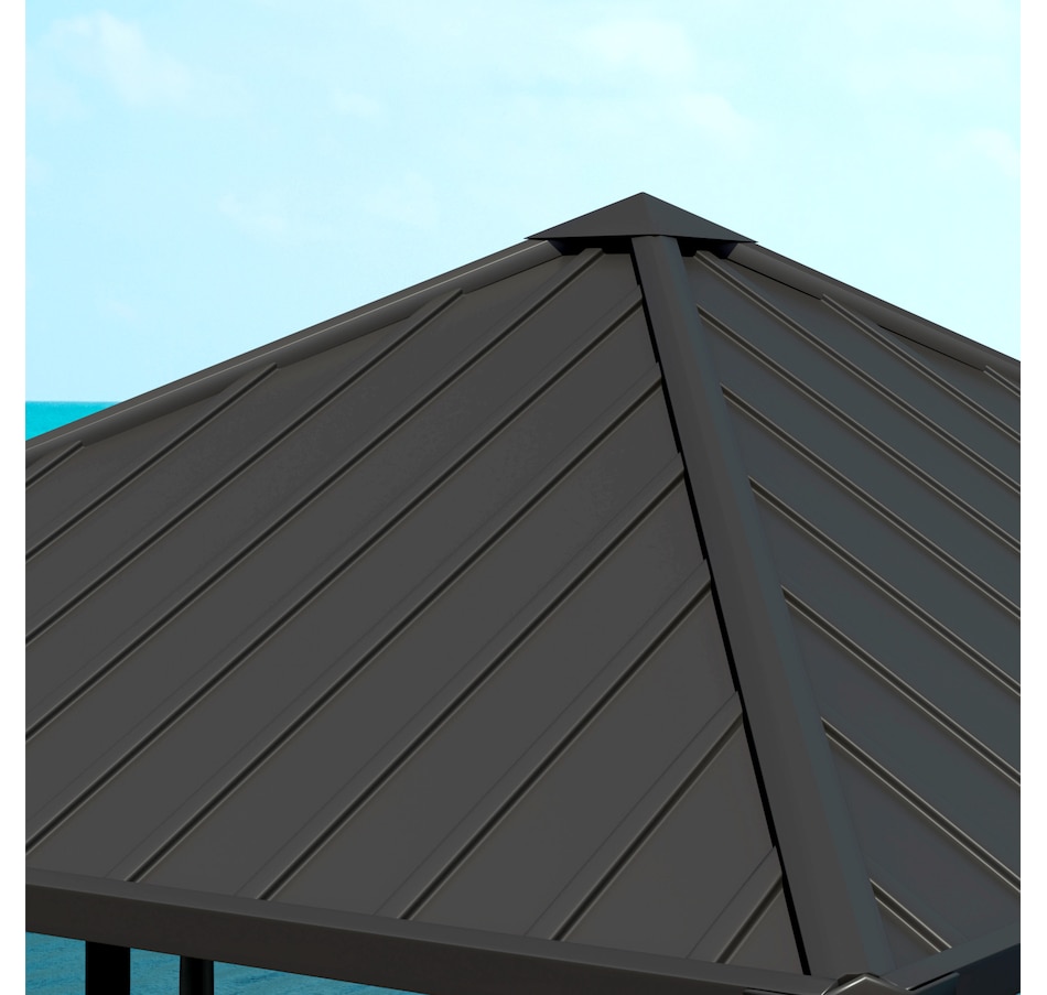 Image 976444_ALTMORE8.jpg, Product 976-444 / Price $939.99, Outsunny 10' x 10' Hardtop Gazebo with Steel Roof, Netting and Curtains from Outsunny on TSC.ca's Home & Garden department