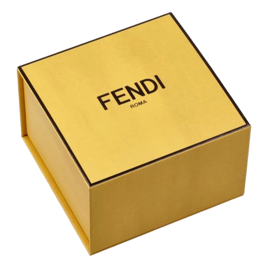 Image 976460_ALTMORE12.jpg, Product 976-460 / Price $469.00, Fendi FF Gold Tone Metal White Enamel Small Hoop Earrings from Fendi on TSC.ca's Fashion department