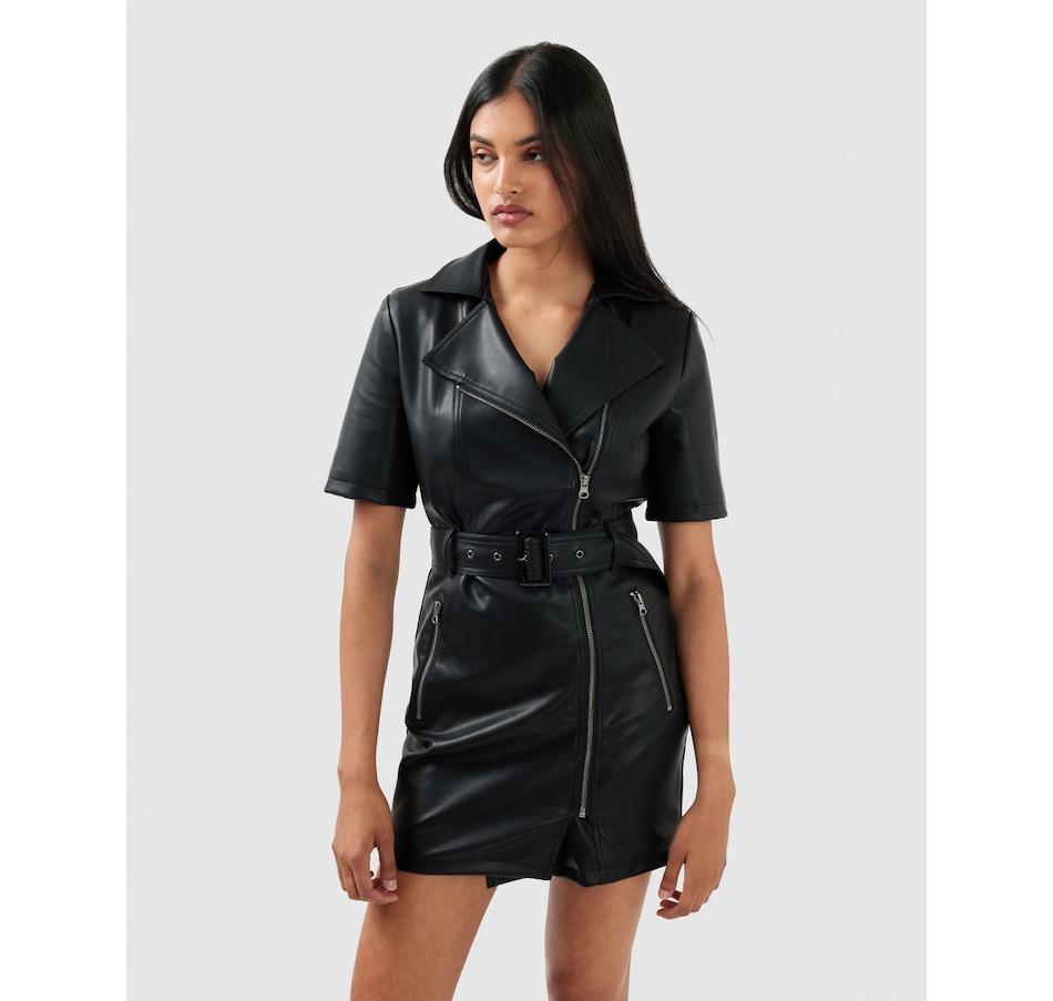 Image 976487_ALTMORE1.jpg, Product 976-487 / Price $59.98, belle & bloom Wild Nights Vegan Leather Mini Dress from belle & bloom on TSC.ca's Fashion department