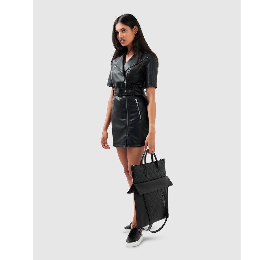 Image 976487_ALTMORE4.jpg, Product 976-487 / Price $59.98, belle & bloom Wild Nights Vegan Leather Mini Dress from belle & bloom on TSC.ca's Fashion department