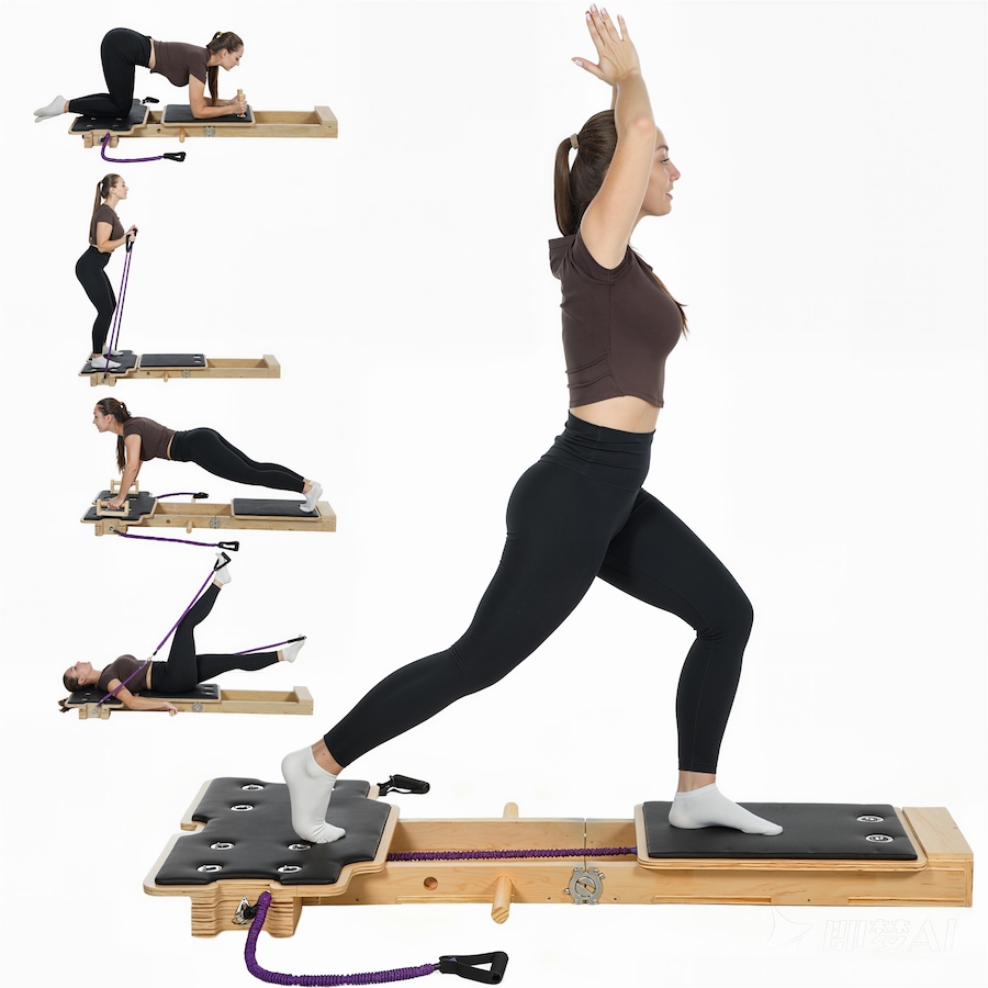 Image 976628.jpg, Product 976-628 / Price $199.99, Soozier Foldable Pilates Reformer Machine, Multifunctional Pilates Board from Soozier on TSC.ca's Health & Fitness department