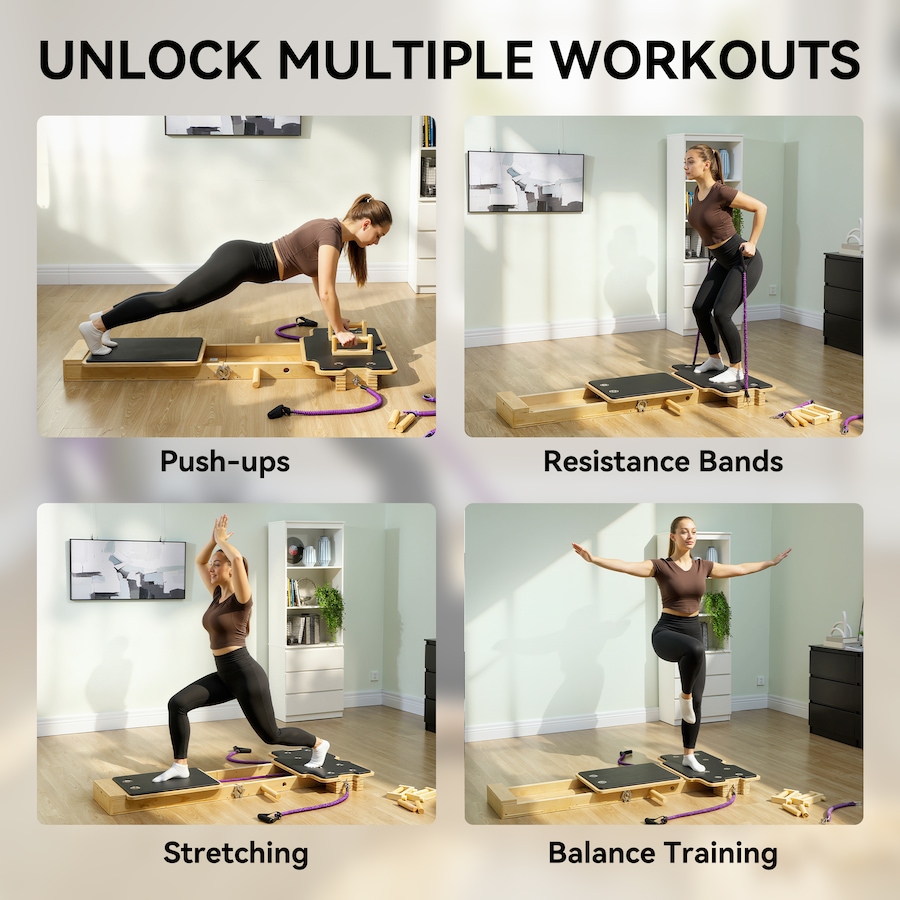 Image 976628_ALTMORE3.jpg, Product 976-628 / Price $199.99, Soozier Foldable Pilates Reformer Machine, Multifunctional Pilates Board from Soozier on TSC.ca's Health & Fitness department