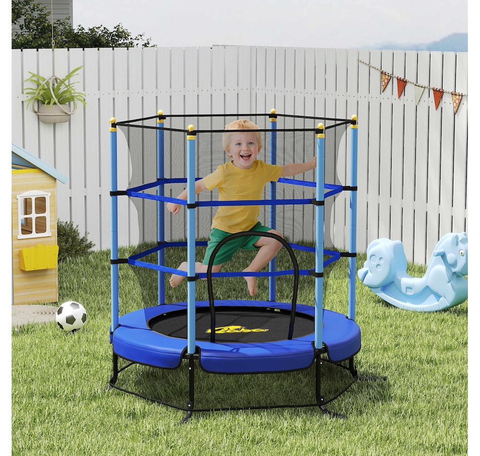 Image 976630_ALTMORE1.jpg, Product 976-630 / Price $98.99, Qaba Kids Trampoline, Indoor Outdoor Exercise Fitness Equipment, Blue from Qaba on TSC.ca's Home & Garden department