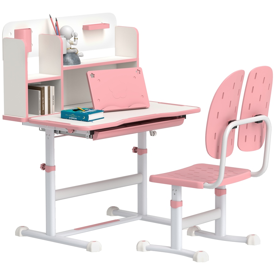 Image 976633.jpg, Product 976-633 / Price $169.99, Qaba Kids Study Table and Chair, Adjustable Kids Desk and Chair Set, Pink from Qaba on TSC.ca's Home & Garden department