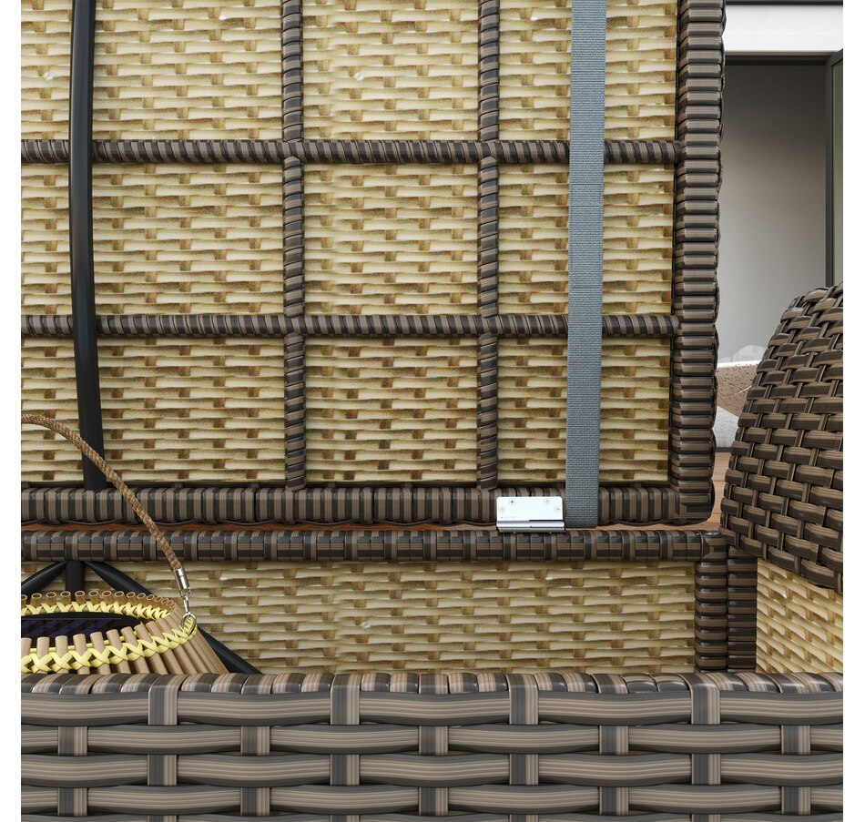 Image 976637_ALTMORE8.jpg, Product 976-637 / Price $159.99, Outsunny 2-In-1 Patio Wicker Storage Bench 29 Gallon Storage Box Dark Grey from Outsunny on TSC.ca's Home & Garden department