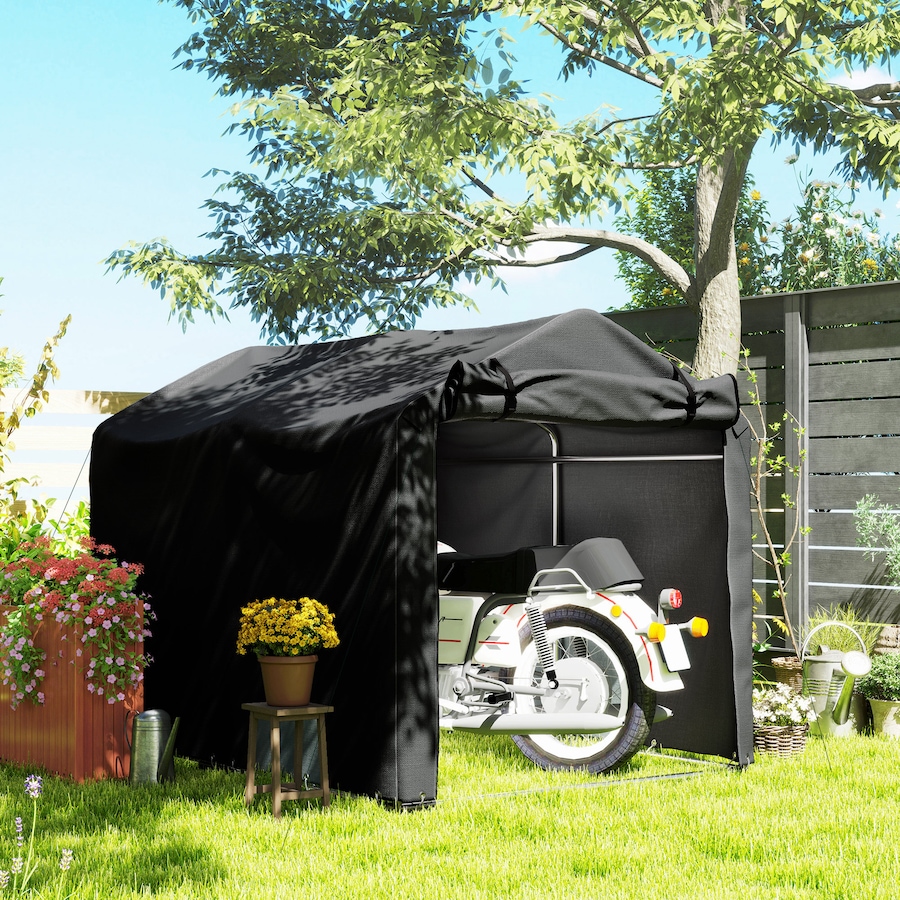Image 976641_ALTMORE1.jpg, Product 976-641 / Price $129.99, Outsunny Outdoor Shelter, Motorcycle Tent w/Roll-up Zipper Door, Black from Outsunny on TSC.ca's Home & Garden department