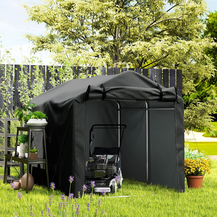 Image 976641_ALTMORE8.jpg, Product 976-641 / Price $129.99, Outsunny Outdoor Shelter, Motorcycle Tent w/Roll-up Zipper Door, Black from Outsunny on TSC.ca's Home & Garden department
