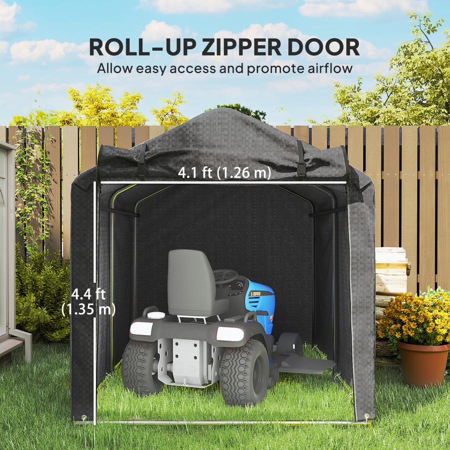 Image 976641_ALTMORE9.jpg, Product 976-641 / Price $129.99, Outsunny Outdoor Shelter, Motorcycle Tent w/Roll-up Zipper Door, Black from Outsunny on TSC.ca's Home & Garden department