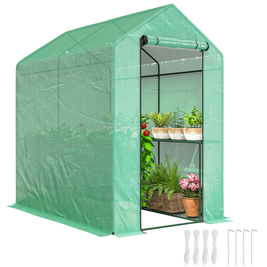 Image 976644.jpg, Product 976-644 / Price $79.99, Outsunny Walk-in Greenhouse, Plant Flower Growth Warm House, Green from Outsunny on TSC.ca's Home & Garden department