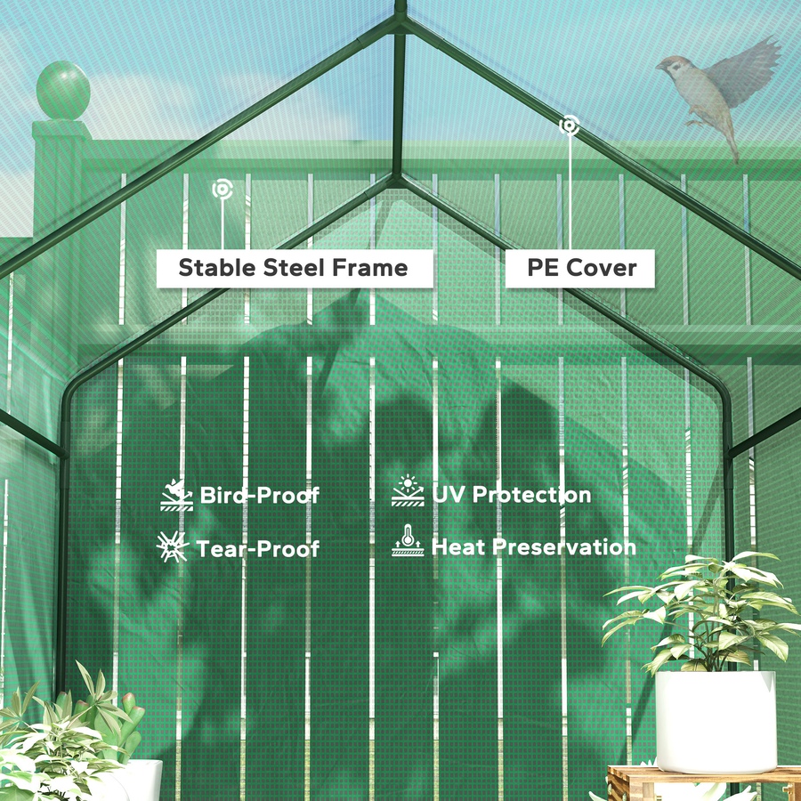 Image 976644_ALTMORE3.jpg, Product 976-644 / Price $79.99, Outsunny Walk-in Greenhouse, Plant Flower Growth Warm House, Green from Outsunny on TSC.ca's Home & Garden department