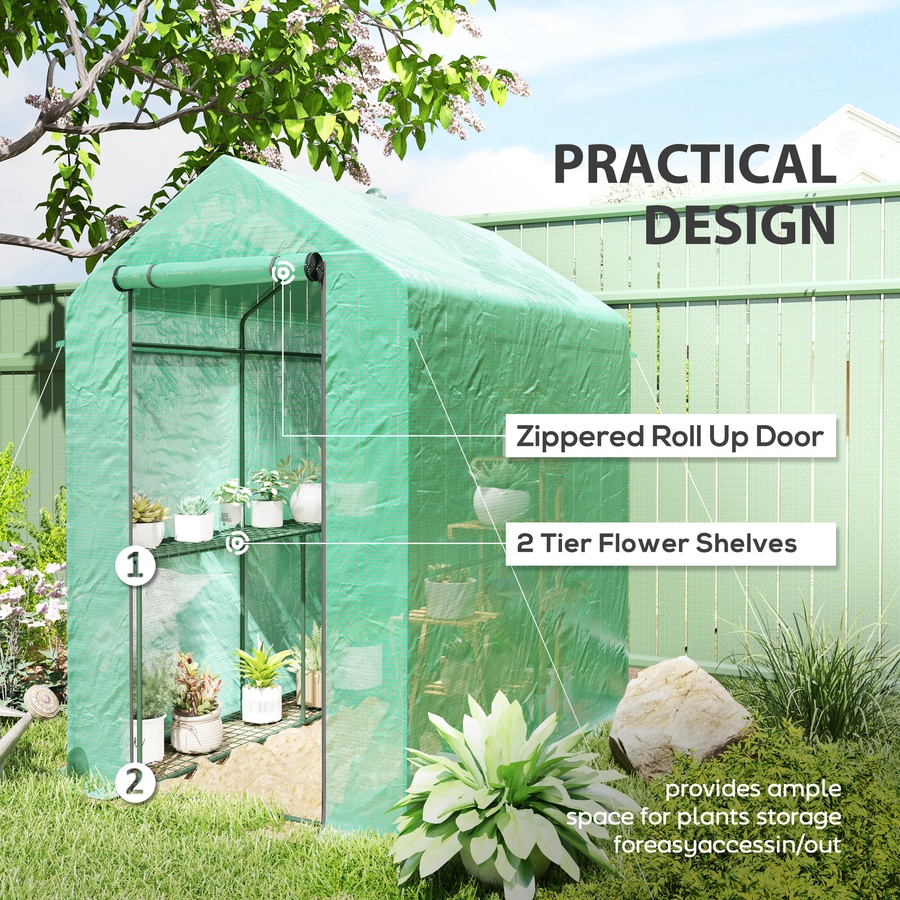Image 976644_ALTMORE4.jpg, Product 976-644 / Price $79.99, Outsunny Walk-in Greenhouse, Plant Flower Growth Warm House, Green from Outsunny on TSC.ca's Home & Garden department
